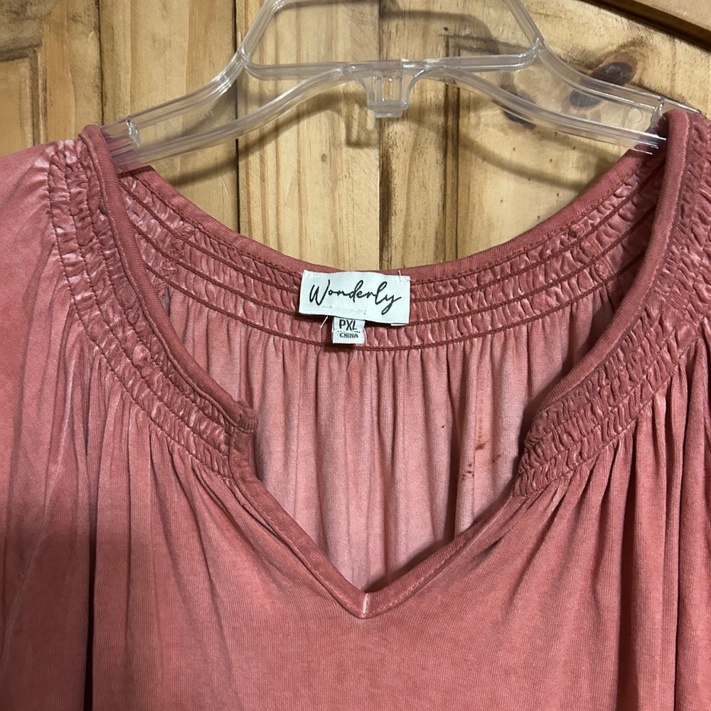 Wonderly  layered Vee Neck Blouse - Picture 7 of 7